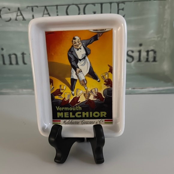 Vermouth Melchior Ceramic Trinket Dish Tray Vintage Bar Pottery Barn - Picture 1 of 4